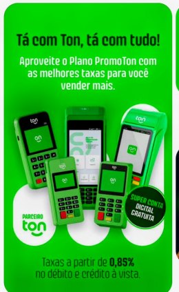Oi! Consegui um desconto exclusivo nas maquininhas do Ton, que pode chegar a 71% na adesão usando meu link. As taxas começam em 0,74%, não tem aluguel e a garantia é vitalícia. As condições estão realmente valendo a pena, por isso lembrei de você e do seu negócio! 👉 https://ton.com.br/catalogo/?referrer=3B6E38C0-7B79-4DFA-B623-8DD3D54A75E5&userAnticipation=0&utm_medium=invite_share&utm_source=revendedor