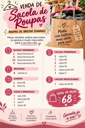 Roupas usadas para Brechó 