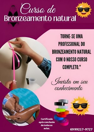 Curso bronzeamento natural com certificado