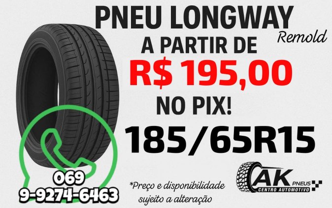 PNEU 185/65R15 LONGWAY HT (REMOLD/INMETRO)