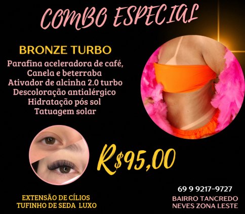 Bronzeamento natural +Cílios 