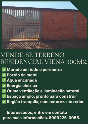 Vendo um terreno Residencial Viena 