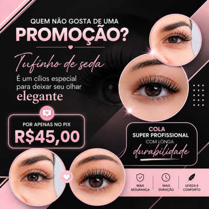 Extensão de cílios . Cola com boa durabilidade 