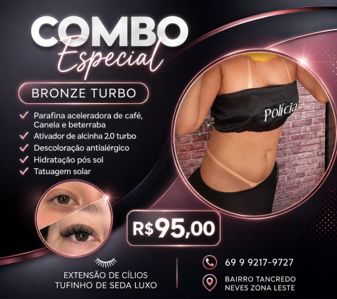 Pele linda e bronzeada 