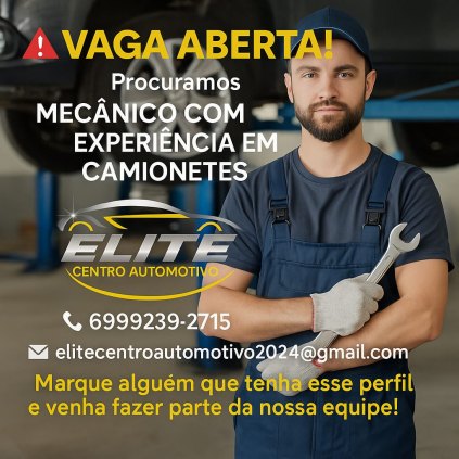 Vaga Emprego para mecânico automotivo 