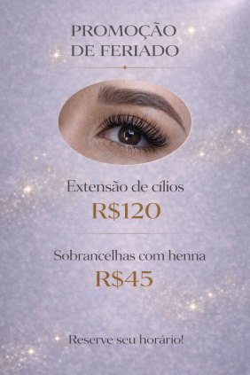 Extensão de Cílios e Sobrancelhas 