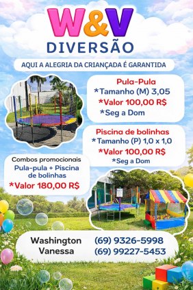 Locação de brinquedos 