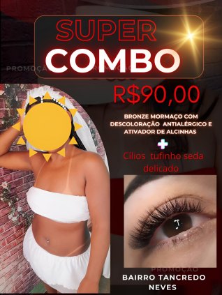 Combo cílios e bronze. Promoção  fim de ano 