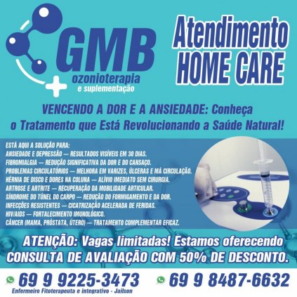 Ozônioterapia e Suplementação. 