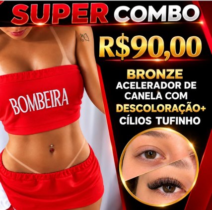 SUPER COMBO DO MÊS  BRONZE + CÍLIOS 