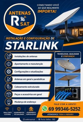 Técnico de antenas starlink peças e acessórios 