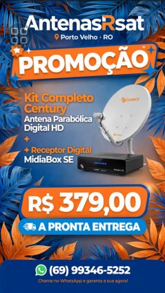 Antena parabólica digital HD kit completo 