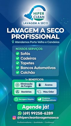 LAVAGEM A SECO PROFISSIONAL 