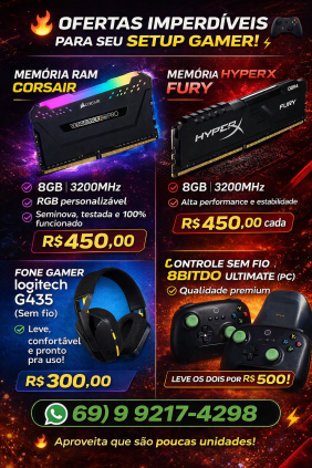 VENDE SE ESTES PRODUTOS DE INFORMÁTICA. ESTÃO EM PORTO VELHO RO 