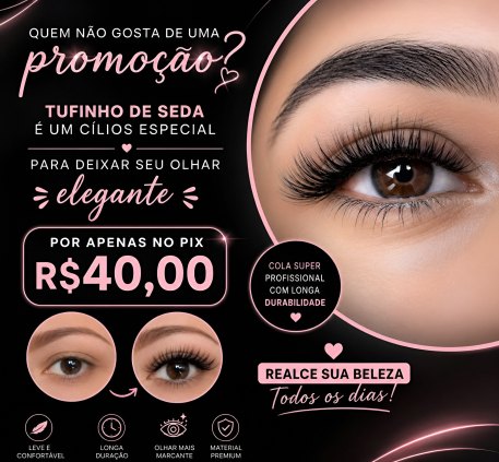 Cílios tufinho lindo de seda