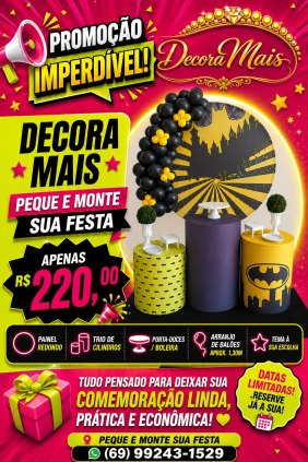 Decoração com balões (pegue e monte)