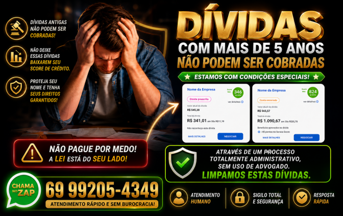 DIVIDAS COM MAIS DE 5 ANOS