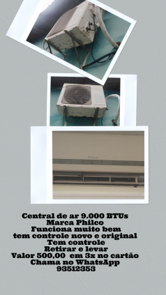 Central de ar 9.000 BTUs 
