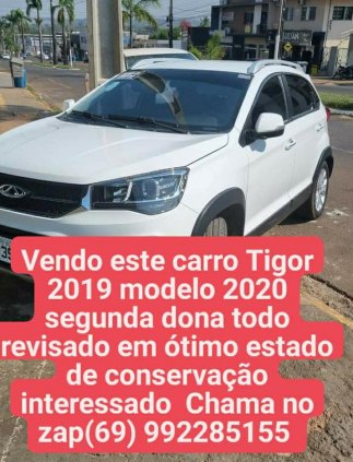 Vendo carro tigor 2019, modelo 2020