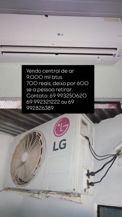 Centrla de Ar 9000 btus 