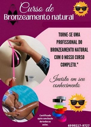 CURSO DE BRONZEAMENTO NATURAL VIP COM CERTIFICADO 