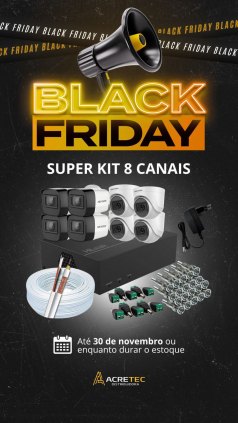 Black Fride. Kit com 4 cameras completo 