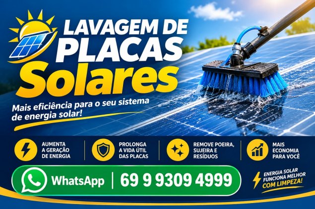 Limpeza de placa solar