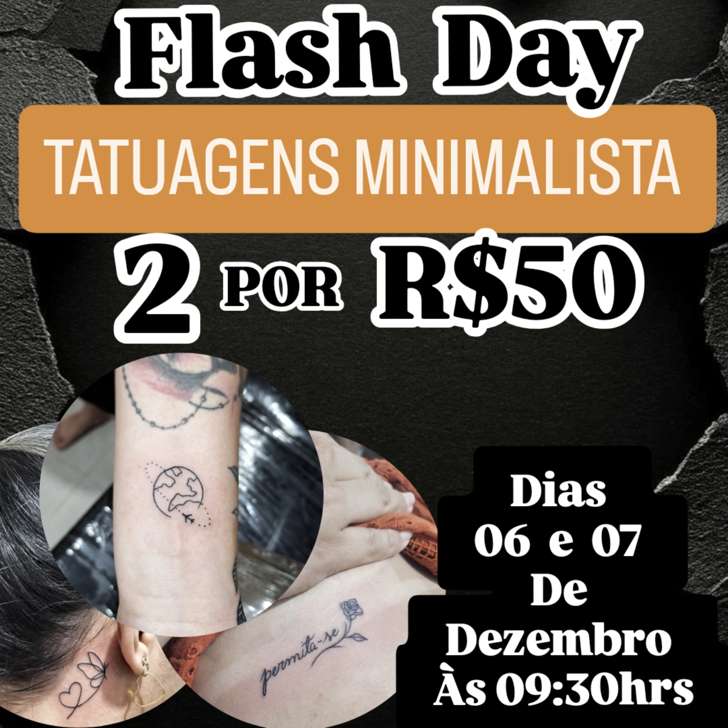PROMOÇÃO 2 TATUAGENS MINIMALISTA POR R$50