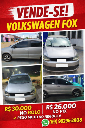 VENDE SE ESTE FOX 1.0 2010/2011.  Carro está em RONDÔNIA. 