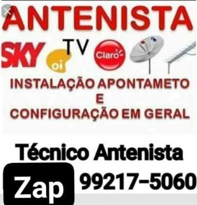 Técnico em antenas via satélite e cameras em geral, instalação e manuntenção.