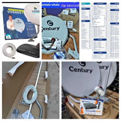 kit parabólica e instalação. e antena externa.