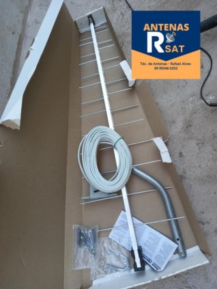 Antena externa UHF HD para canais locais 