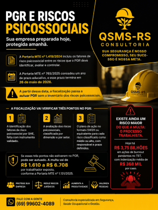 Serviços de Saúde e Segurança do trabalho