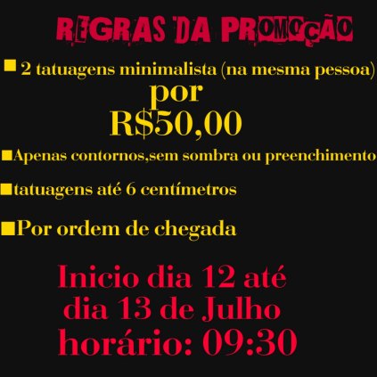 PROMOÇÃO 2 TATUAGENS MINIMALISTA POR R$50