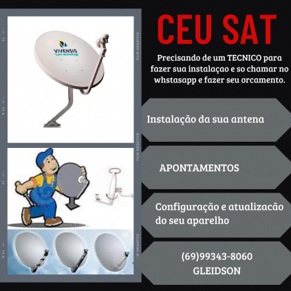 Técnico em instalação de antenas via satélites e parabólicas Digitais