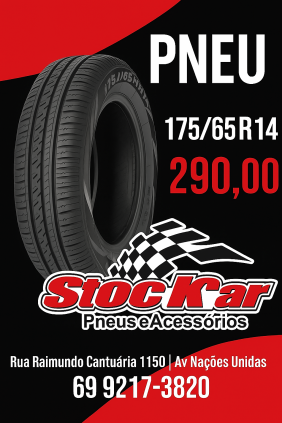 PNEU 175/75 ARO 13 XBRI MONTAGEM GRATIS R$ 250,00 