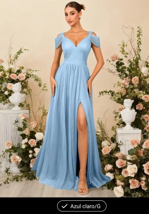 Vestido de festa azul 