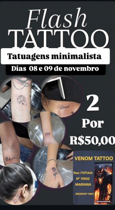 PROMOÇÃO 2 TATUAGENS MINIMALISTA POR R$50