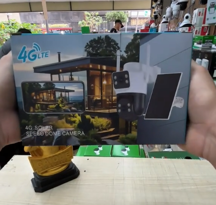 Câmera de Segura Solar Wi-Fi 4G LTE