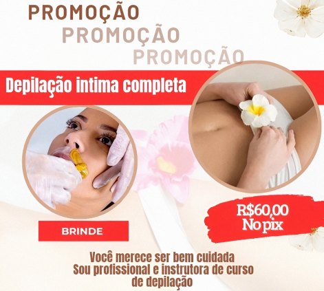 Depilação intima completa com brinde
