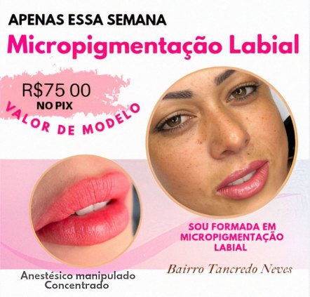Modelo micropigmentação Labial 