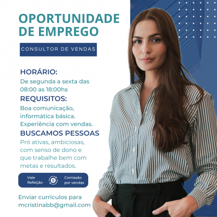 VAGA CONSULTOR DE VENDAS