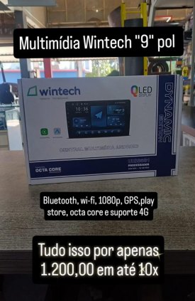 MULTIMIDIA WINTECH QLED DISPLAY CAR PLAY ANDROID AUTO 9P COM CHIP  OCTA CORE USI 8581 
