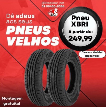 PNEU 175/75 R13 XBRI MONTAGEM GRATIS R$ 250,00 