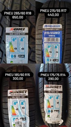 PNEU 175/75 ARO 14 T GOL /CELTA/ SAV / STRADA ETC.. R$ 280,00 MONTAGEM GRATIS   
