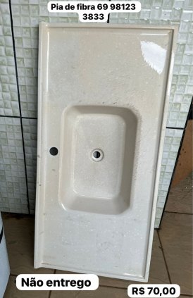 Pia de fibra para cozinha