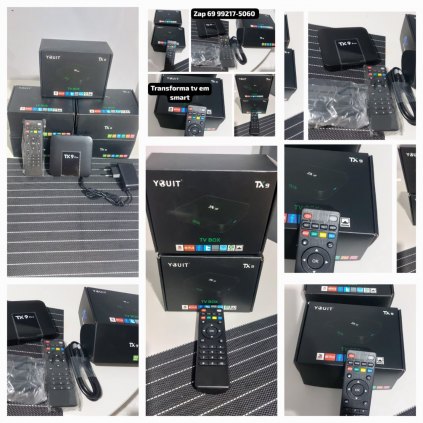 Aparelho que transforma tv em smart, completo e original.