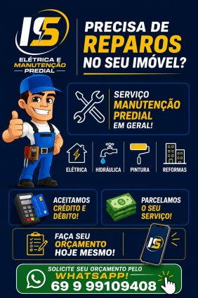 Serviço de Elétrica e Manutenção Predial.