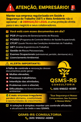 Serviços de Saúde e Segurança do trabalho