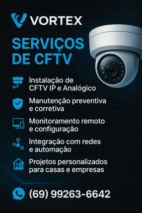 Instalação e Manutenção de Câmeras - Redes - Computadores
